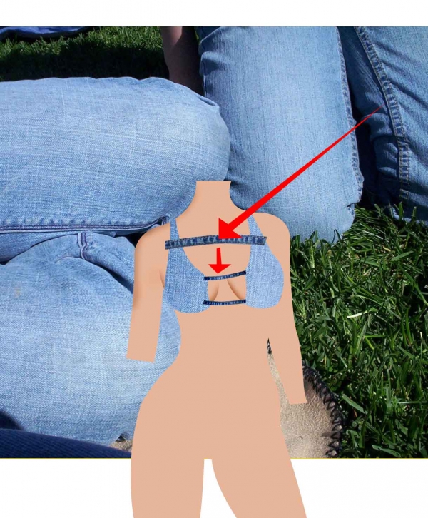 Creation of Princess of blue jeans: Step 5